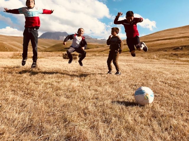 Football_in_mountains #children #football #Armenia #mountains